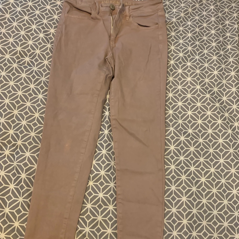 Blush colored jeggings